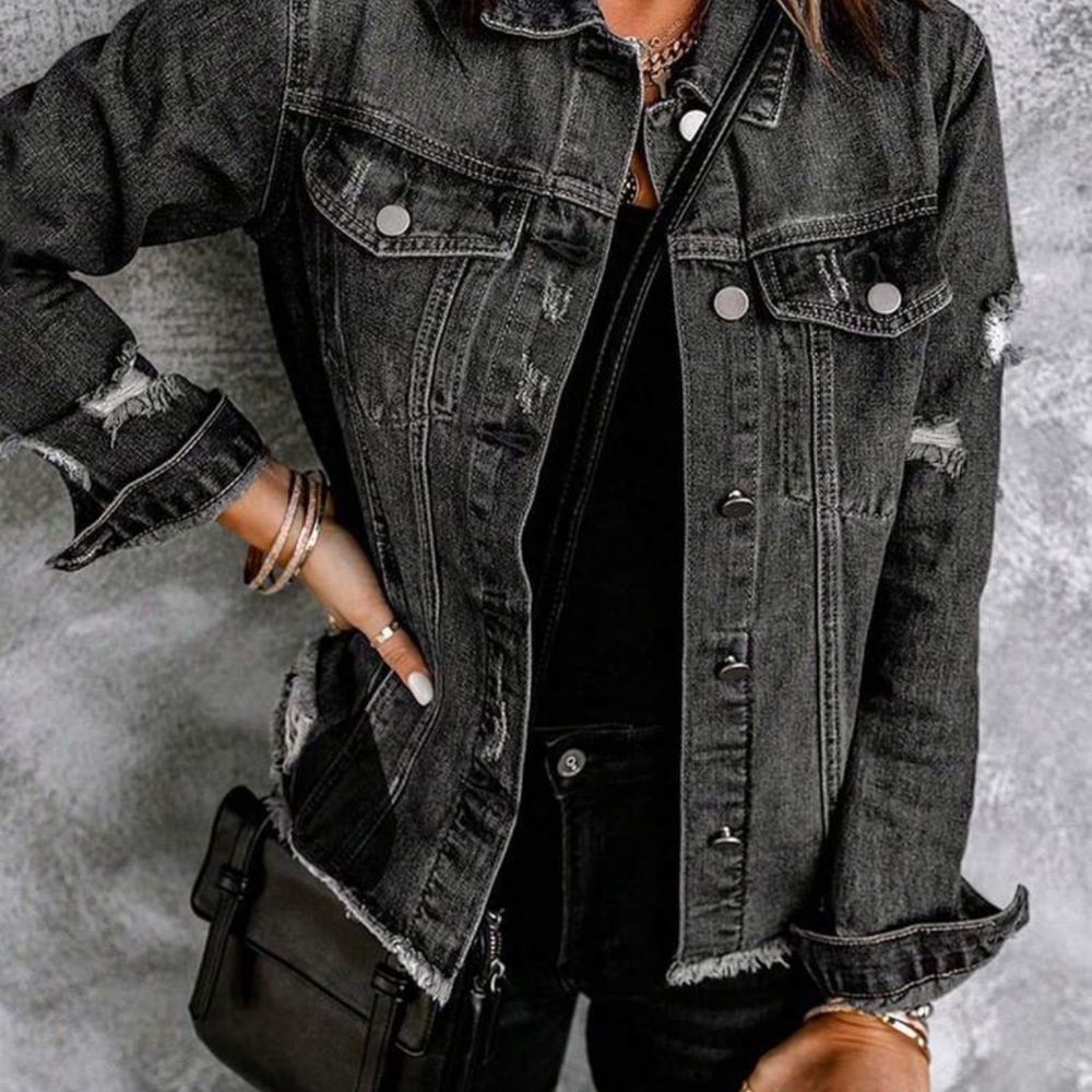 Stylish Black Denim Jacket